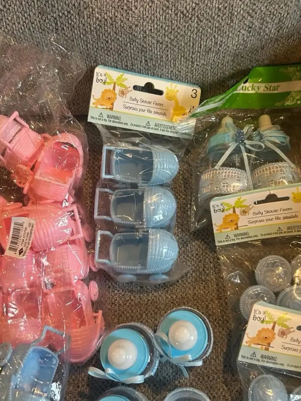 Bulk Baby Shower & Gender Reveal Favor Lot - Pink & Blue DIY Supplies